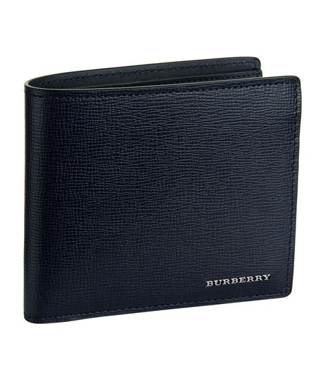 leather bifold wallet burberry|burberry wallet men's price.